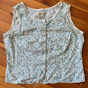 Blue floral tank
